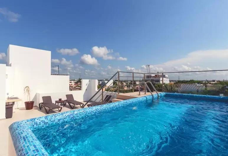 Piscina En La Cima Lujoso En Apartamento *