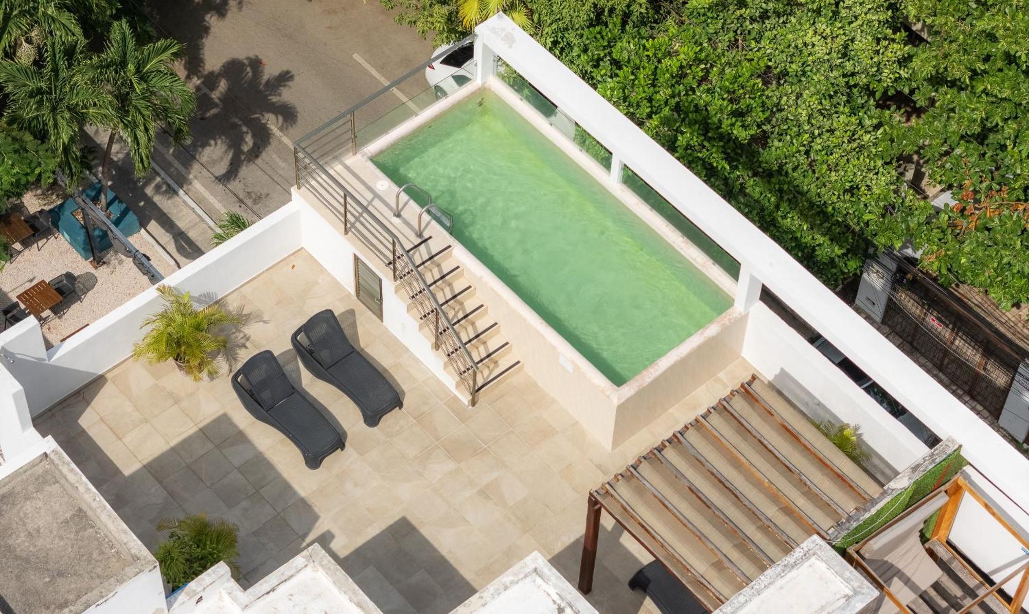 Piscina En La Cima Lujoso En Apartamento *